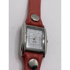 La Mer Collections Womens Gold Wrap Leather Watch Works New Battery